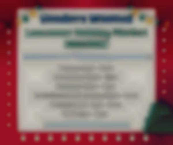 2025 Lancaster Village Center Holiday Market