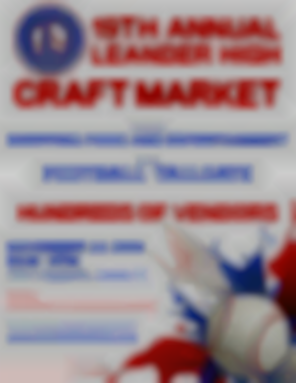 19th Annual Leander High School Baseball Craft Market