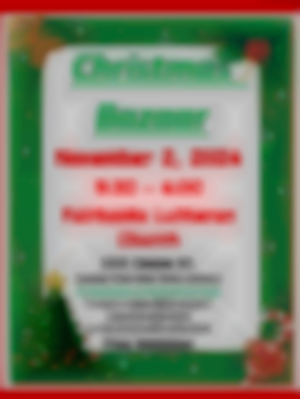 Fairbanks Lutheran Church Christmas Bazaar
