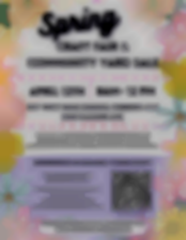 Spring Craft Fair and Community Yard Sale