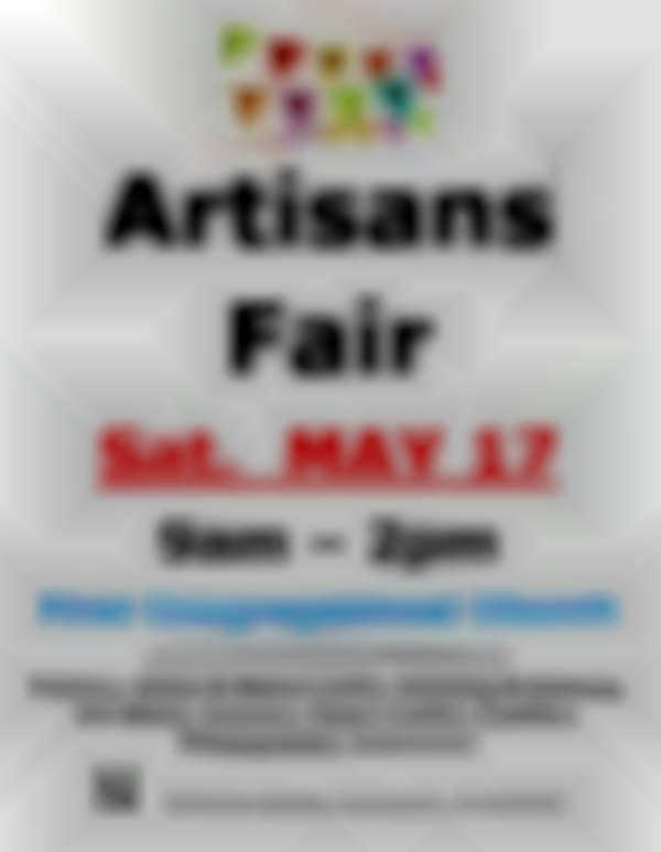 First Congregational church Artisan fair