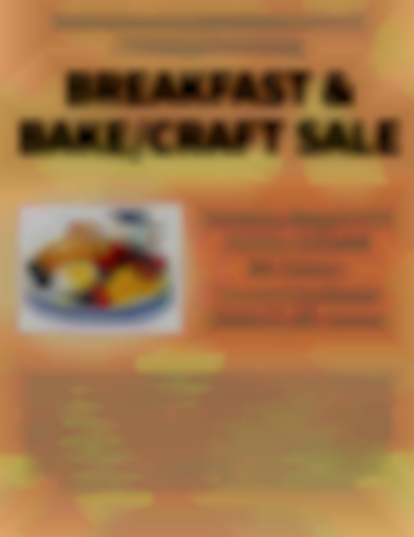 Breakfast & Bake/Craft Sale