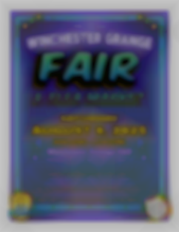 74th Annual Winchester Grange Fair and Flea Market - Saturday, Aug. 9 - Winchester Ctr, CT - 9AM-2PM