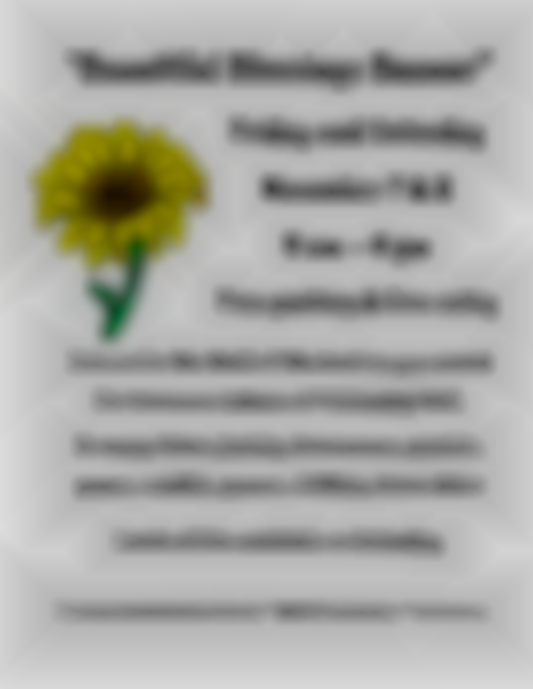 “Bountiful Blessings Bazaar” 