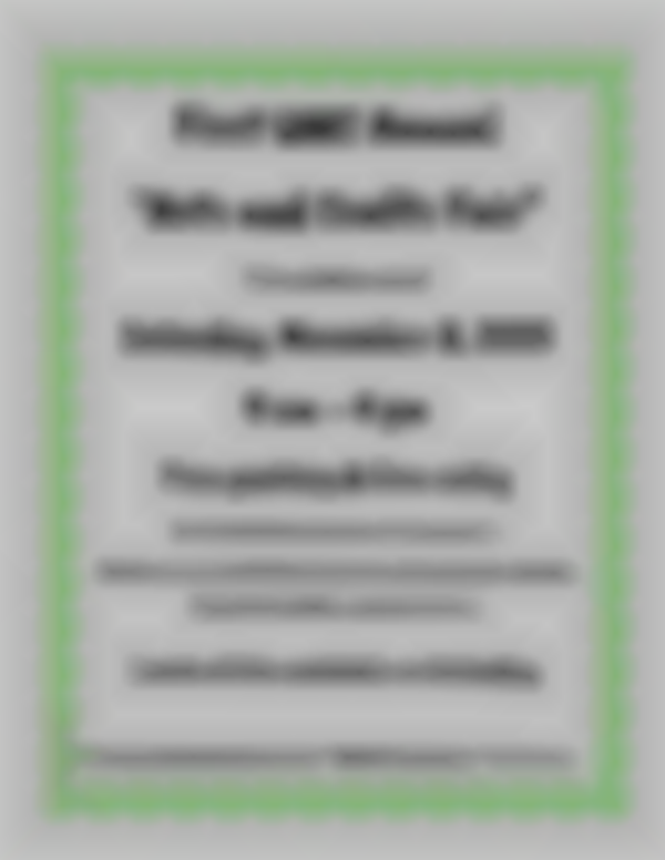 First UMC Annual “Arts and Crafts Fair”  