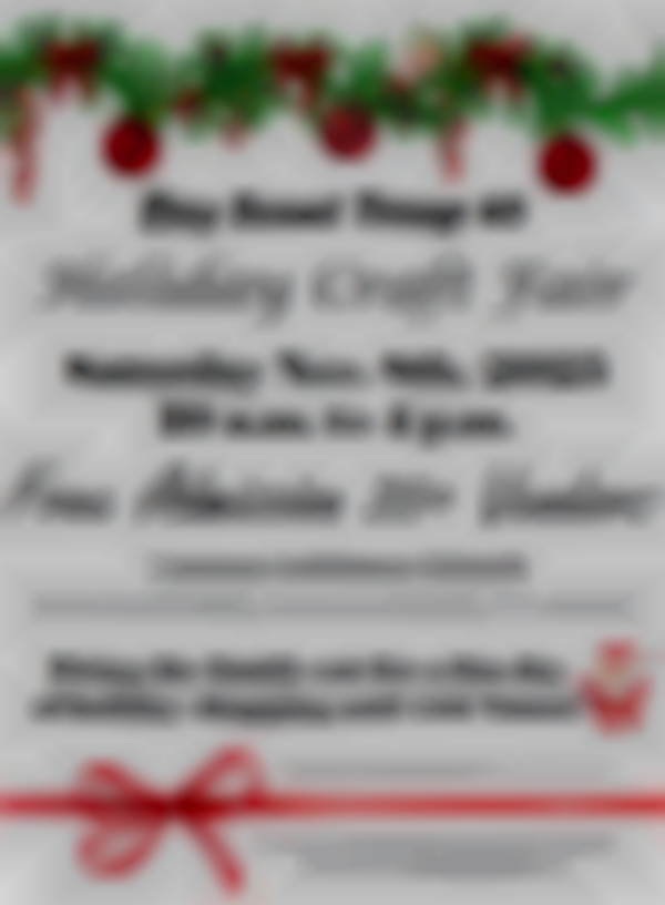 Boy Scout Troop 46 Holiday Bazaar and Craft Fair 2025