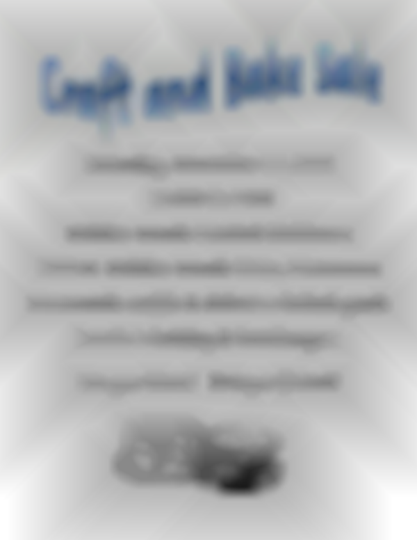 Annual Bake and Craft Sale