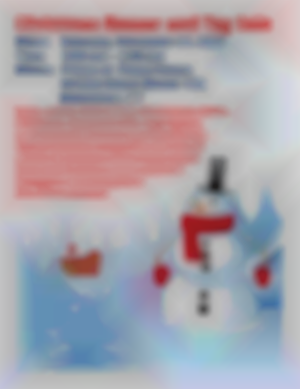 Christmas Bazaar and Tag Sale