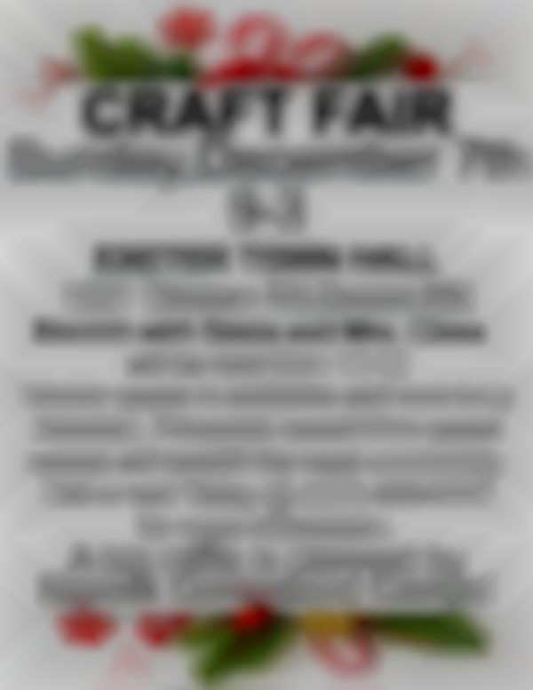 Craft Fair and Luncheon with Santa Clause and Mrs. Clause