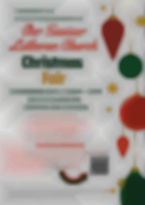 Our Savior Lutheran Church: 2025 Christmas Fair