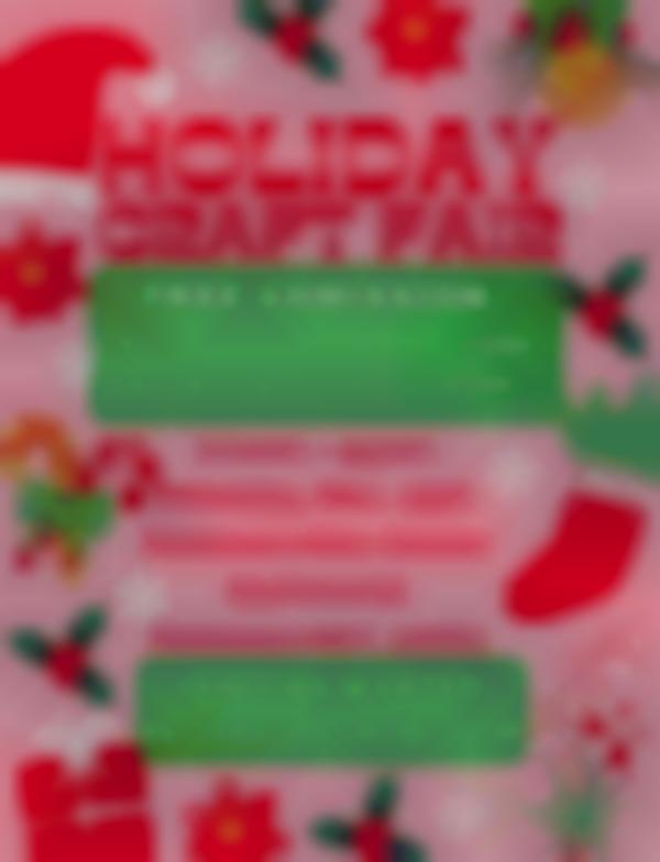 2025 Holiday Bazaar and Craft Fair at the Patterson Recreation Center