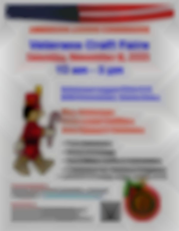2025 American Legion Veterans Craft Faire | Nov 8th